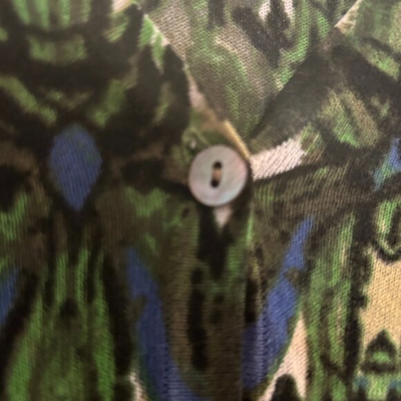 Large, by Jones New York sweater, Green, black turquoise and white - Picture 4 of 5